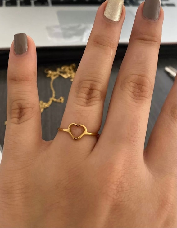 Tiny sale heart ring