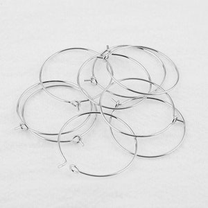 20 pcs(10pairs)Stainless Steel Hoop Earrings|Hoop Earrings for Jewelry Making|Dangle Earrings|Jewelry Making Supplies 20mm 25mm 35mm 40mm