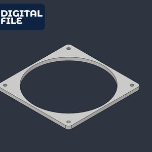 Digital Download Single 120mm Fan Spacer | All Thicknesses | STL 3MF OBJ