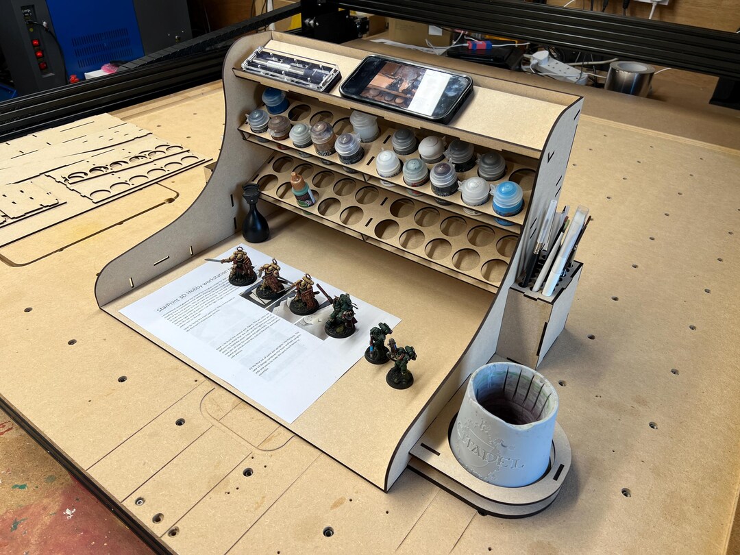 A4 Hobby Modelling Workstation - MDF Laser-cut Kit 45cm X 35cm X 28.5cm ...