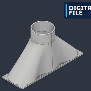 Digital Download Triple 120mm Fan Duct to 5" | STL 3MF OBJ | Instant Worldwide