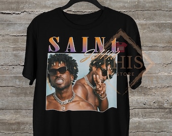 SAINt JHN Rap Hip Hop 90s Retro Vintage Vintage tshirt unisex famous design women and men tee vintage