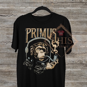 Camiseta unisex de la banda de heavy metal Primus Monkey, diseño famoso, camiseta vintage para hombres y mujeres