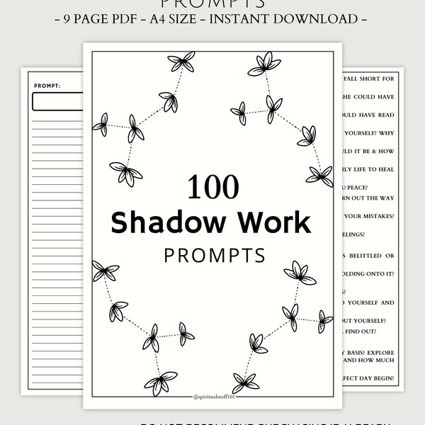 Printable Shadow Work Journal - Etsy