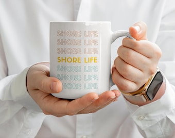 Shore Life Cawfee Mug, NJ Cawfee Mug, Jersey Shore Gift, Caw-fee Cup, Homesick New Jersey Gifts, NJ State New Jersey Coffee Mug, NJ Gift