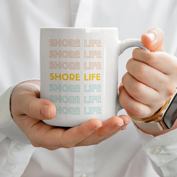 Mug Cawfee Shore Life, Mug Cawfee NJ, cadeau Jersey Shore, tasse Cawfee, le mal du pays New Jersey cadeaux, tasse à café de l'État de NJ, New Jersey, cadeau NJ