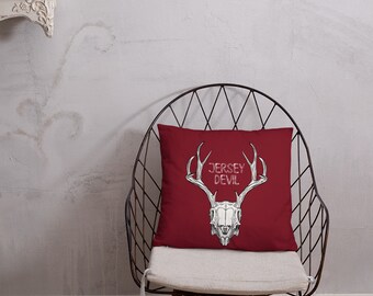 New Jersey Devil Pillow | Pine Barrens Devil | Cryptid | Leeds Devil | Pinelands Devil | Mythical Creators Pillow | New Jersey Myth