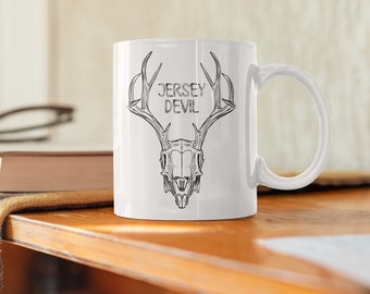 15 oz New Jersey Devil Coffee Mug | NJ Devil Cryptid Mug | Pine Barrens Devil | NJ Cryptid Creature | Cryptid Hunter Gift | NJ Cawfee Mug