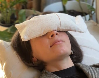 Cuscino per gli occhi alla lavanda, maschera per gli occhi ai semi di lino, aromaterapia e antistress, maschera per dormire, perfetta per ritiri yoga, regalo per la festa della mamma