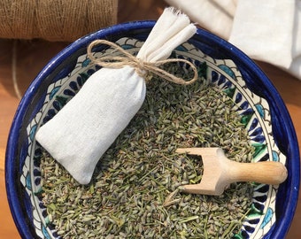 Cotton Lavender Sachet Set: Organic Calming Scent Bags