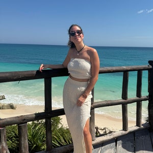 Hoch taillierter Boho Baumwollrock, leichter Schlitzrock, Sommer Outfit für Frauen, Geschenke für die Schwester