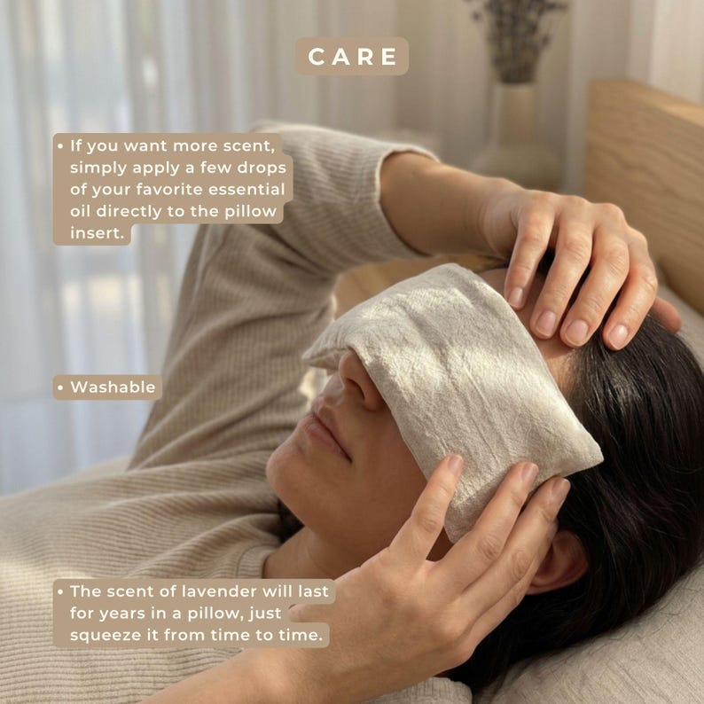 Meditation eye pillow for stress relief and inner balance