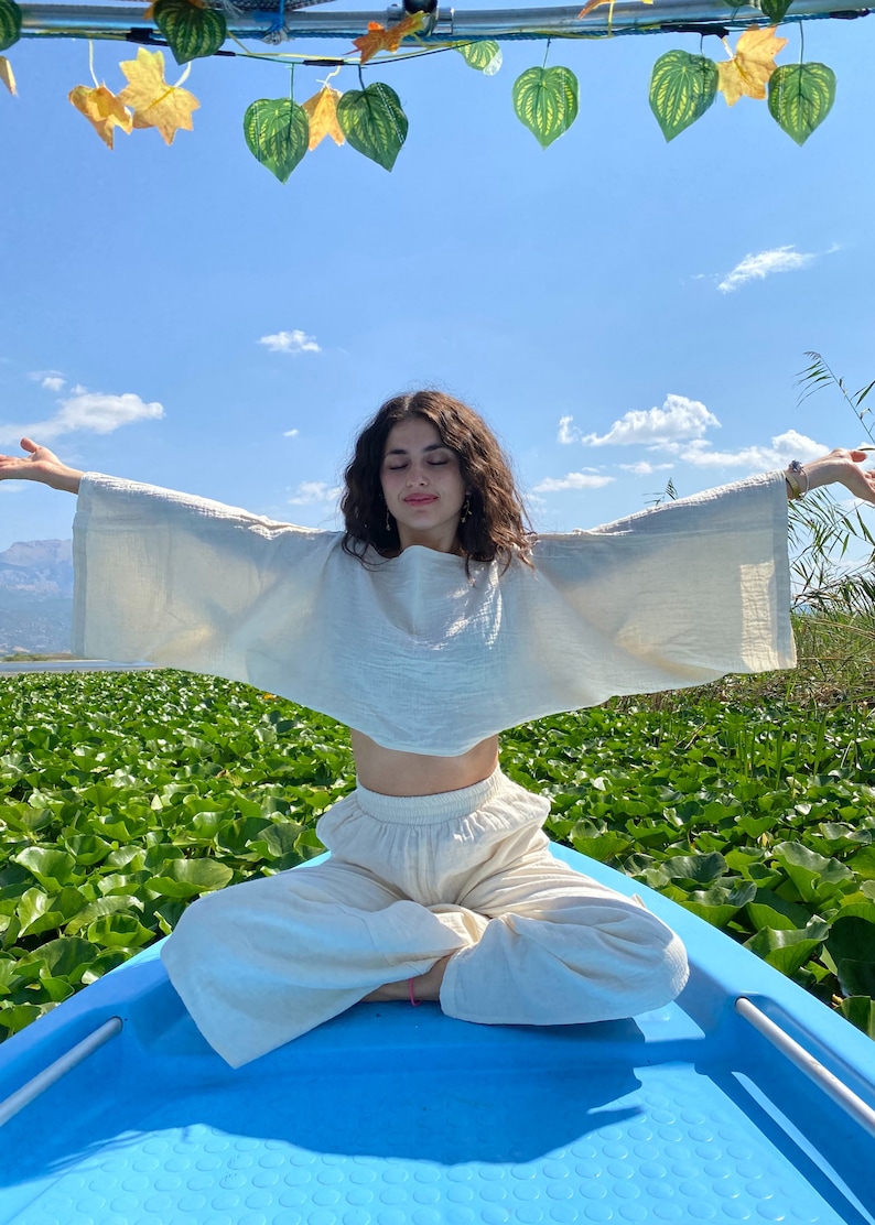 100% cotton crop blouse with ultra-soft, breathable fabric and eco-friendly design.