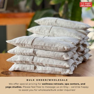 Aromatherapy eye pillow with lavender scent for spa and sleep relaxation