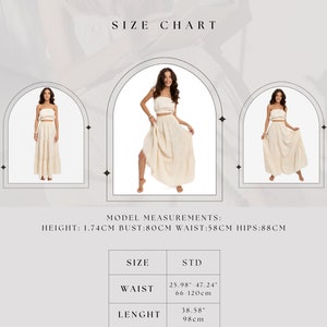 Cotton Maxi Skirt Size Chart