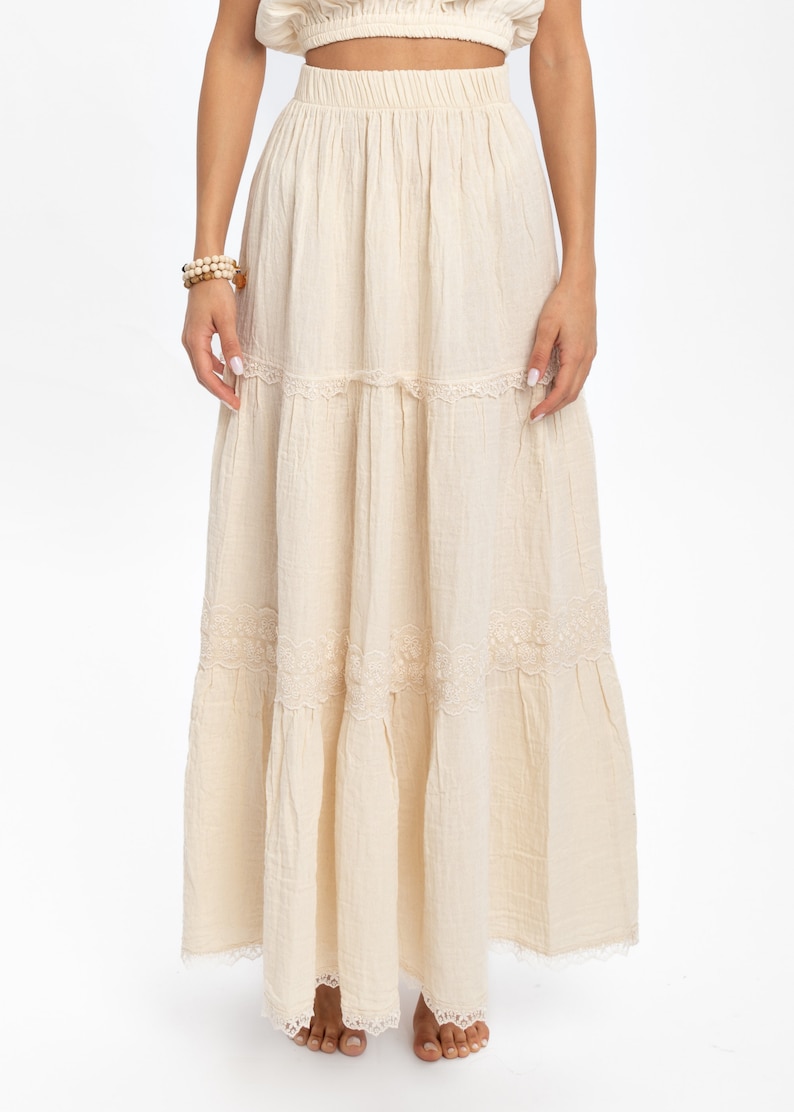 Channel your inner gypsy with our Cotton Maxi Skirt - a blend of style and grace.