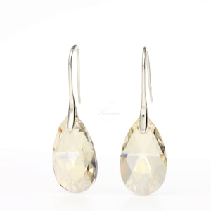 Aurora Borealis Sparkly Austrian Crystal Drop Earrings, Swarovski Crystal Dangle, Teardrop Earrings, Large Swarovski Crystal Earrings