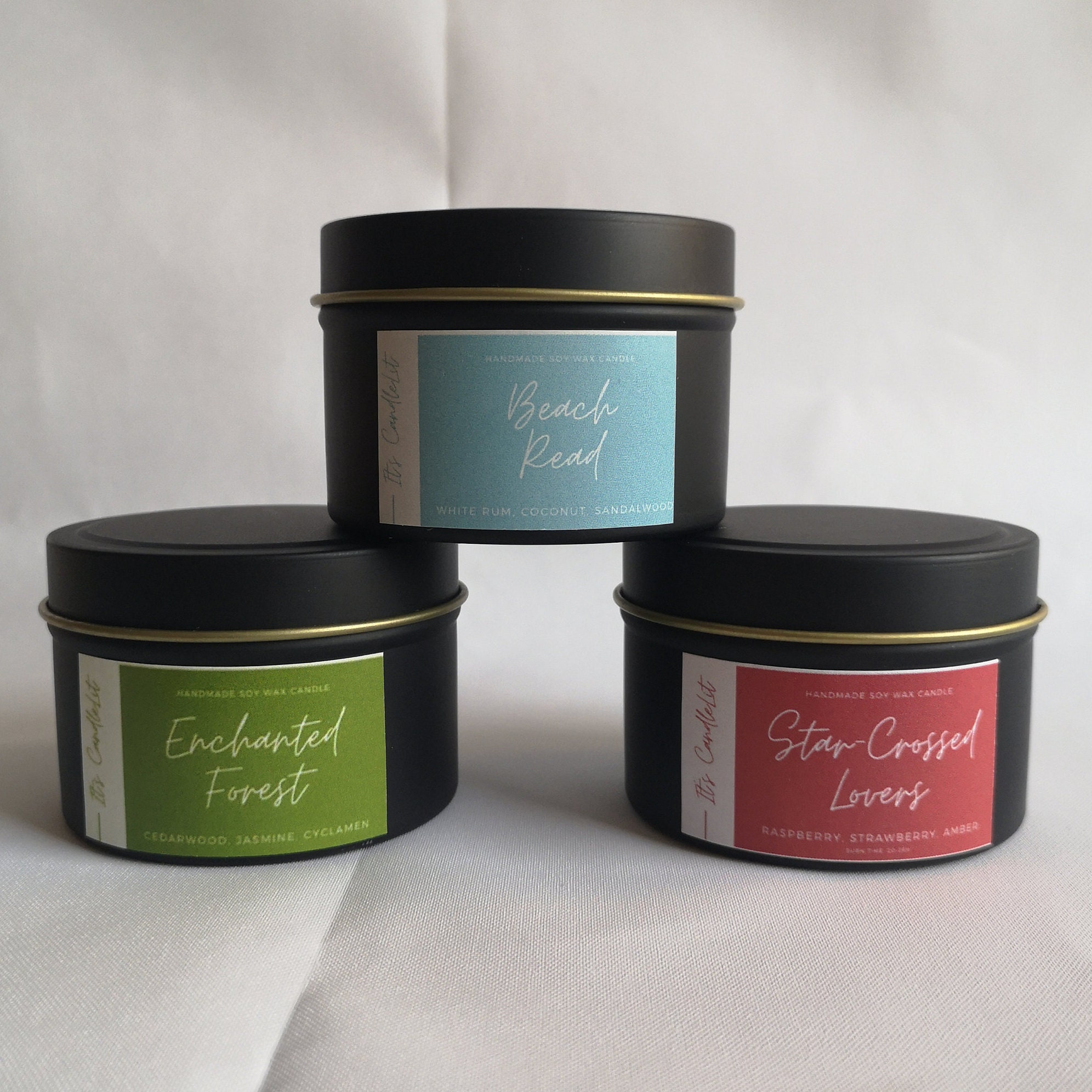 Bookish candle gift set Trio of scented candles of your Etsy