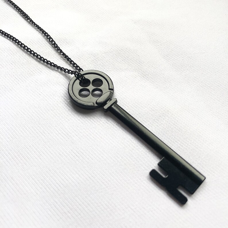 Handmade Key Necklace Chain Pendant and Seeing Stone Necklace Etsy