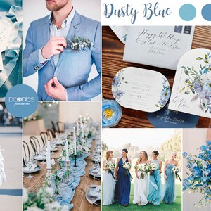 Dusty Blue Wedding Invitation / Wedding Arch Invite/ Bow Wedding Invitation/ Watercolor Invitation/ Modern Wedding Invitation