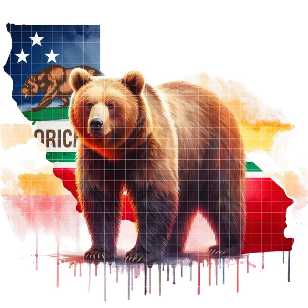 California State Critter PNG | California Art | United States Art | Clipart | Instant Download | Easy Download | California PNGS |