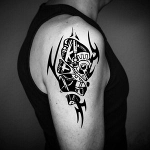 Biomechanical Temporary Fake Tattoo Sticker (Set of 2)