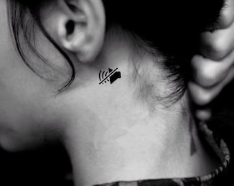 Deaf Temporary Fake Tattoo Sticker (Set of 4)