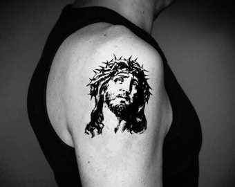 Jesus Temporary Fake Tattoo Sticker (Set of 2)