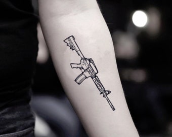 Tattoo uploaded by Vipul Chaudhary  Gun tattoo Ak47 tattoo Tattoo for  boys Boys tattoo  Tattoodo