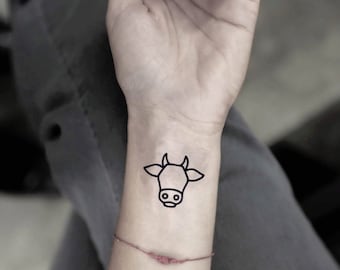 Cow Skull Tattoo Etsy Cow Skull Tattoo Etsy