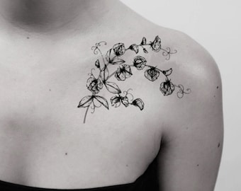 April Birth Flower Tattoo Daisy  Sweet Pea  Tattoo Glee
