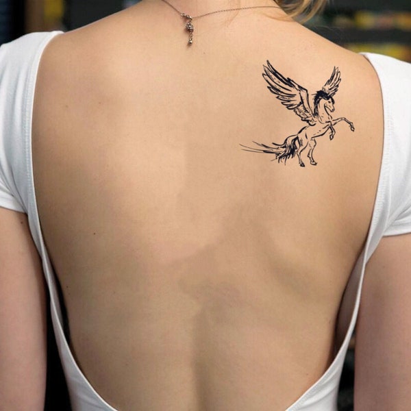 Pegasus Temporary Fake Tattoo Sticker (Set of 2)