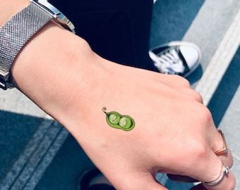 Two Peas In A Pod Temporary Tattoo Sticker (Set of 6)
