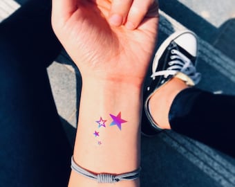 Refreshed a 2000s star tattoo last week brought it into the new decade  with some galaxy watercolors Check me out yestattooshurt here on insta  and fb Shop is Kings Ink in Acton
