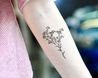 Baby S Breath Tattoo Etsy
