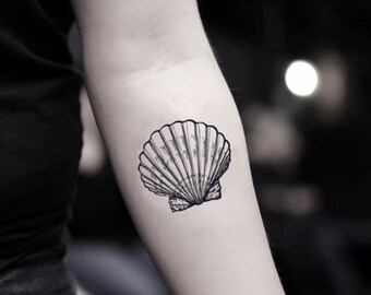 Shell Tattoo Etsy