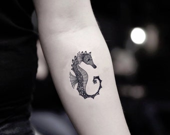 Seahorse Tattoo Etsy