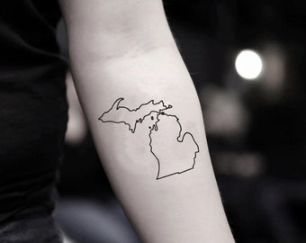 Michigan Tattoo Etsy Michigan Tattoo Etsy