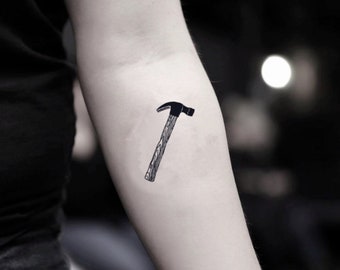 Hammer Tattoo Etsy Hammer Tattoo Etsy
