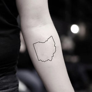 Ohio temporärer Tattoo Aufkleber (2er Set)