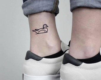 Duck Outline Temporary Fake Tattoo Sticker set of 2 - Etsy Duck Outline Temporary Fake Tattoo Sticker set of 2 - Etsy