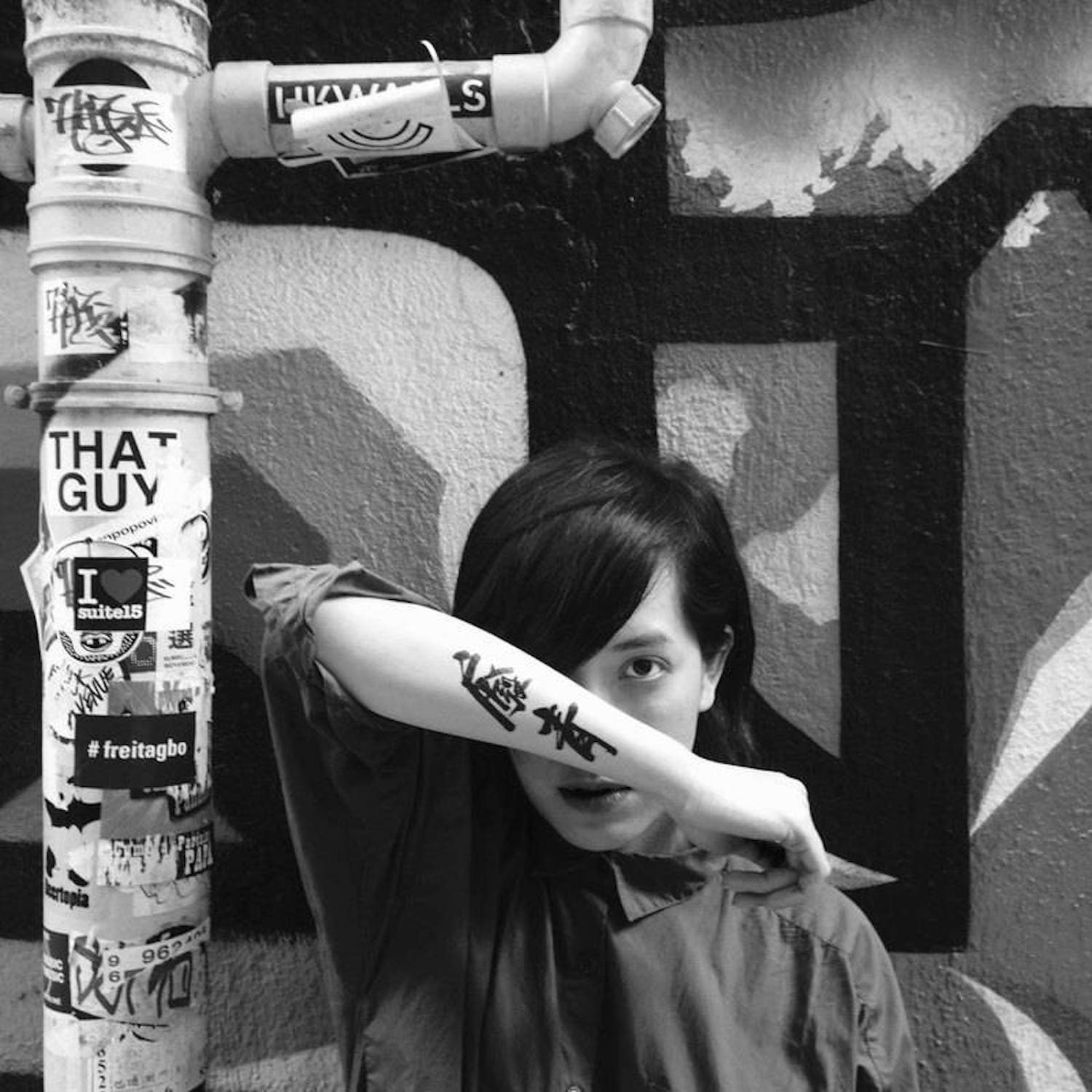 Chinese Character Calligraphy Temporary Fake Tattoo Sticker (set