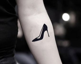 Adesivo per tatuaggio temporaneo con tacco alto (set di 2)
