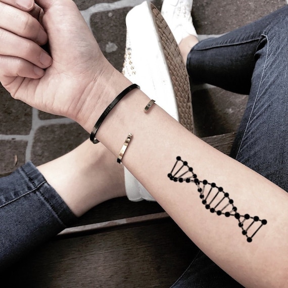 DNA Temporary Fake Tattoo Sticker set of 2 - Etsy Canada