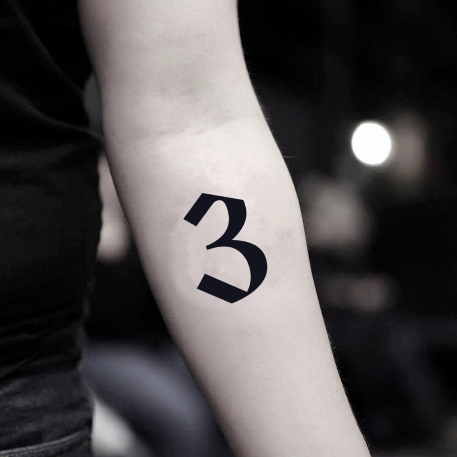 Number 3 Temporary Fake Tattoo Sticker set of 2 - Etsy Australia Number 3 Temporary Fake Tattoo Sticker set of 2 - Etsy Australia