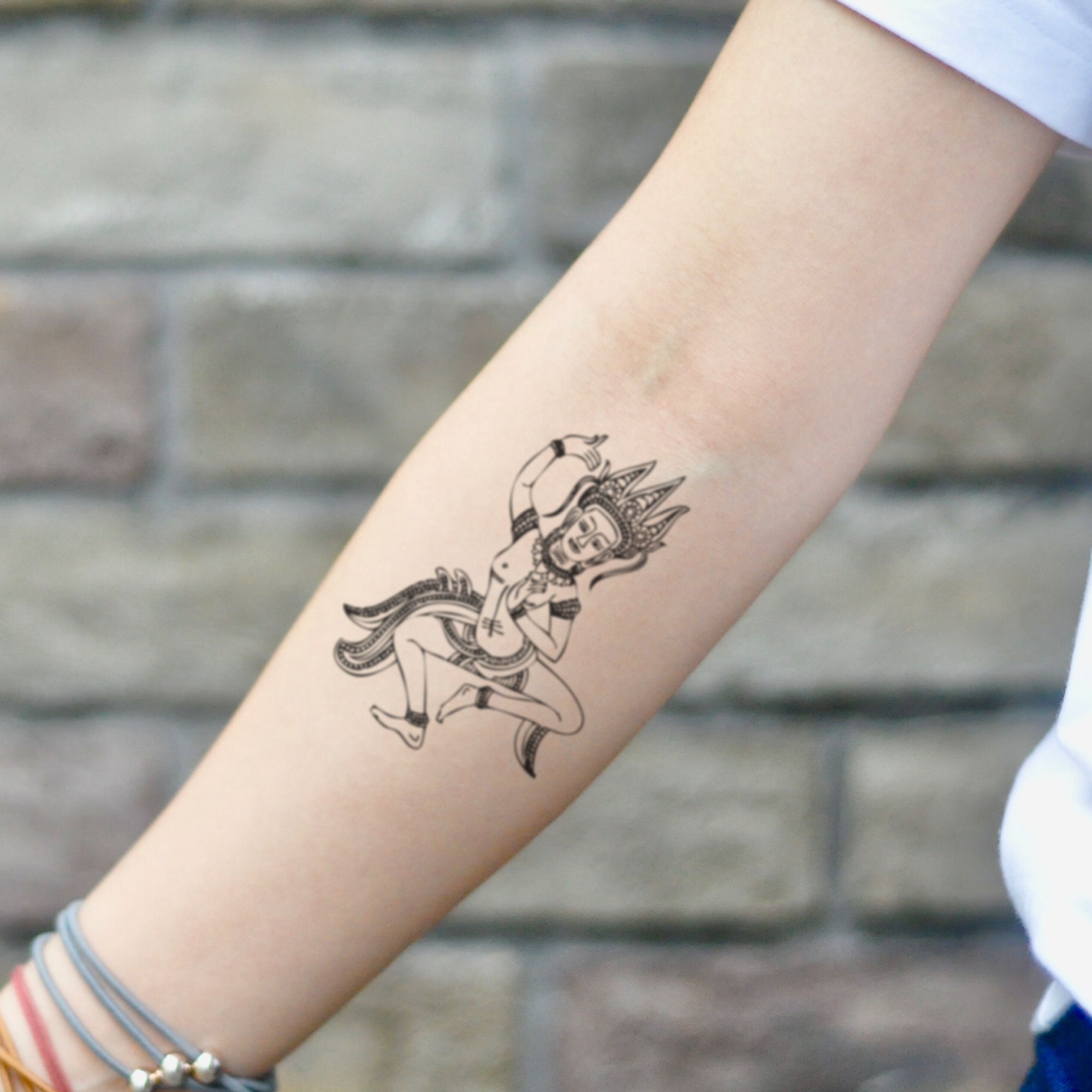 Apsara Temporary Tattoo Sticker set of 2 - Etsy