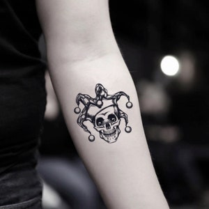 Jester tijdelijke neptattoosticker (set van 2)