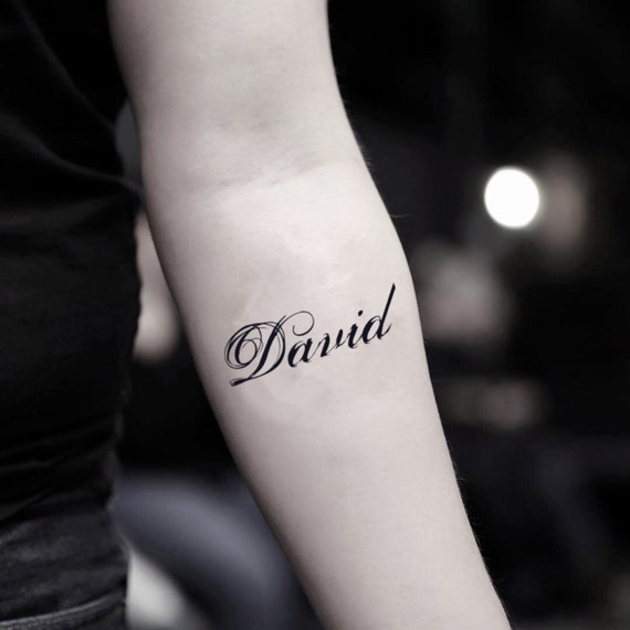 Buy David Name Temporary Fake Tattoo Sticker set of 2 Online in India - Etsy Buy David Name Temporary Fake Tattoo Sticker set of 2 Online in India - Etsy