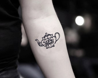 Teapot Temporary Fake Tattoo Sticker set of 2 - Etsy Australia Teapot Temporary Fake Tattoo Sticker set of 2 - Etsy Australia