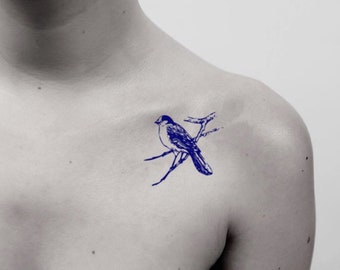 Bluebird Temporary Fake Tattoo Sticker set of 2 - Etsy Denmark Bluebird Temporary Fake Tattoo Sticker set of 2 - Etsy Denmark